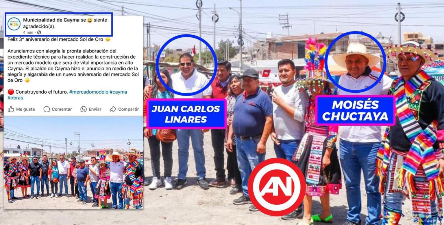 Juan Carlos Linares viene siendo cuestionado por utilizar las actividades de la Municipalidad Distrital de Cayma para favorecer al candidato de su partido político.